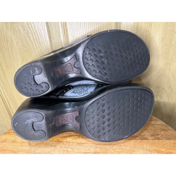 Ariat Womens Size 9.5 Black/Gray Leather Mules Clogs Ashland Western - Picture 6 of 6